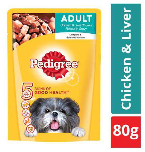 

Pedigree Wet Dog Food Chicken Liver Chunks In Gravy For Adult Dogs 80 g Pouch