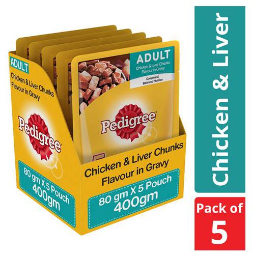 

Pedigree Wet Dog Food - Chicken Chunks in Gravy for Puppy 400 g