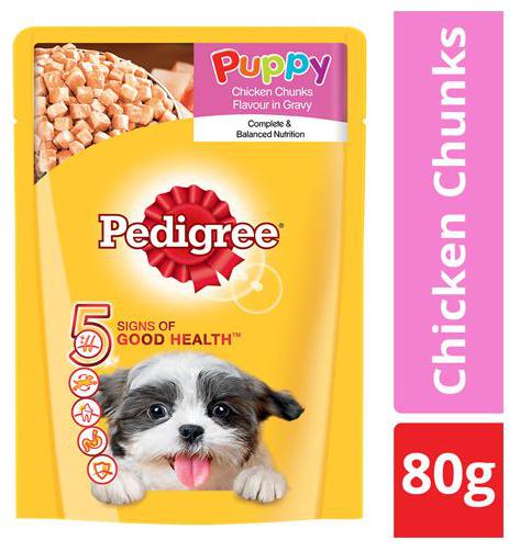 

Pedigree Wet Dog Food - Chicken and Rice for Puppy 80 g