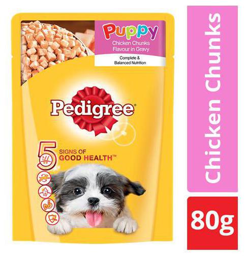 

Pedigree Wet Dog Food - Chicken and Rice for Puppy 80 g