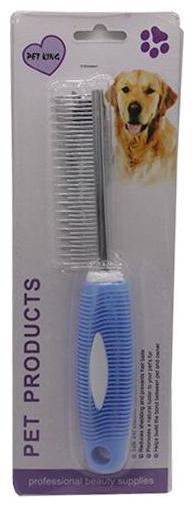 

Pet king Pet Brush Comb - Single Sided Stainless Steel Blue 1 pcs