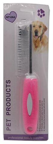

Pet king Pet Brush Comb - Single Sided Stainless Steel Pink 1 pcs
