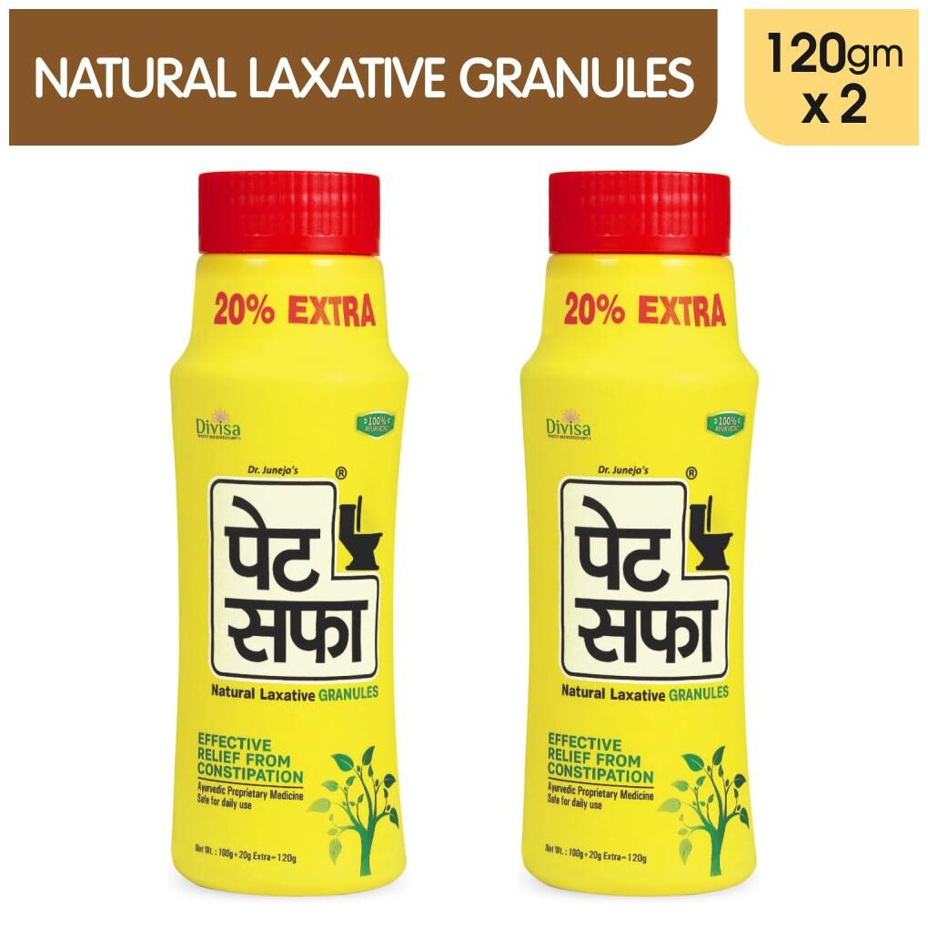 

Pet Saffa Constipation Powder 120g(Ayurvedic) - Helpful in Constipation Gas (Pack of 2)