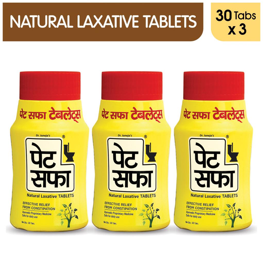 

Pet Saffa Constipation Tablets 30Tabs (Ayurvedic) - Helpful in Constipation Gas (Pack of 3)