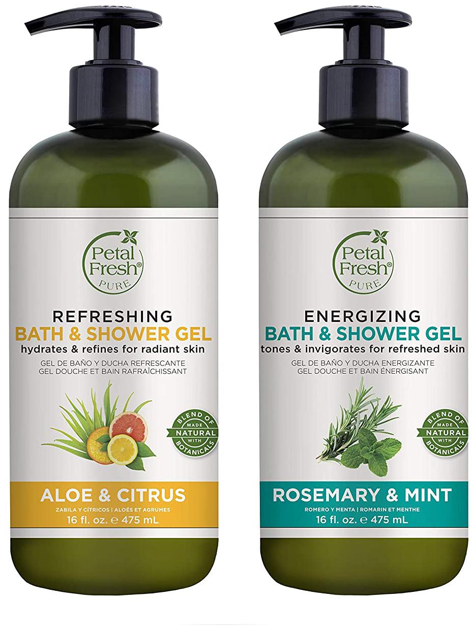 

Petal Fresh Pure Aloe Citrus Rosemary Mint Bath Shower Gel 475ml Pack of 2 Paraben Sulfate free