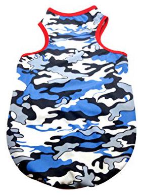 

Pets Empire Summer Dog Cat Printed Clothes Breathable Vest Puppy Pet T-Shirt Chihuahua 1 Piece (26 Inch Blue)