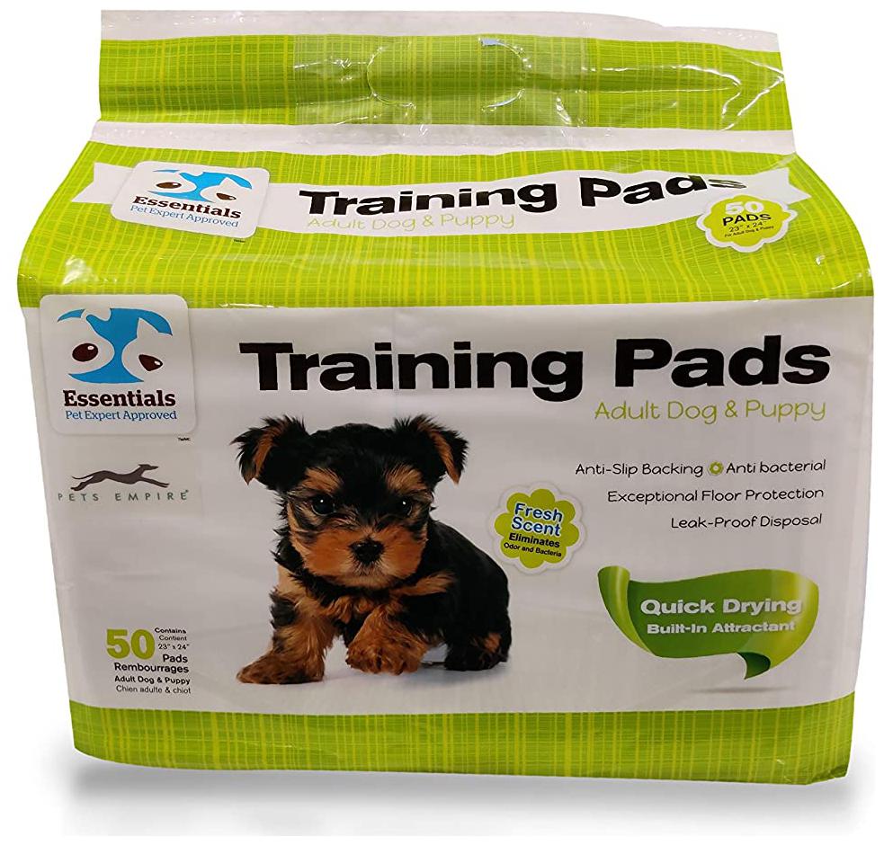 

Pets Empire Essentials Pet Expert Approved Pet Training Pads Anti Slip Backing with Fresh Scent Use for Adult Dog Puppy (50 pcs)