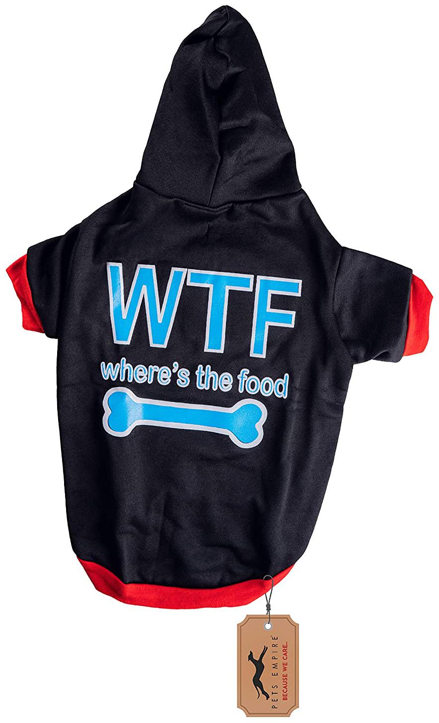 

Pets Empire Where s My Food Dog Coats Chihuahua Clothes Sweatshirt Pet Puppy Cat Jacket (20 Inch Black)