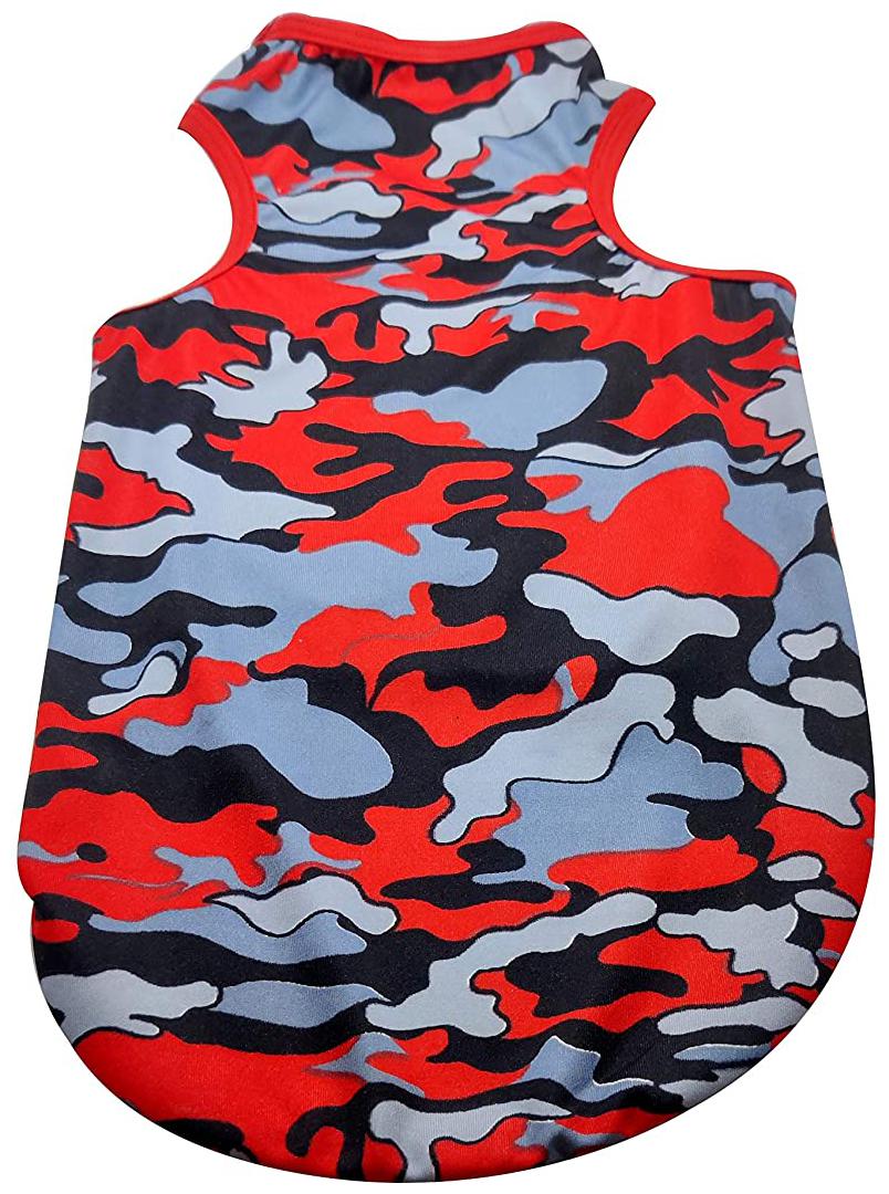 

Pets Empire Summer Dog Cat Printed Clothes Breathable Vest Puppy Pet T-Shirt Chihuahua 1 Piece (30 Inch Red)