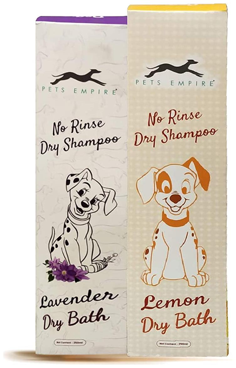 

Pets Empire Dry Bath Dog Shampoo 250 ml each- Pack of 2 (Lavender Lemon)