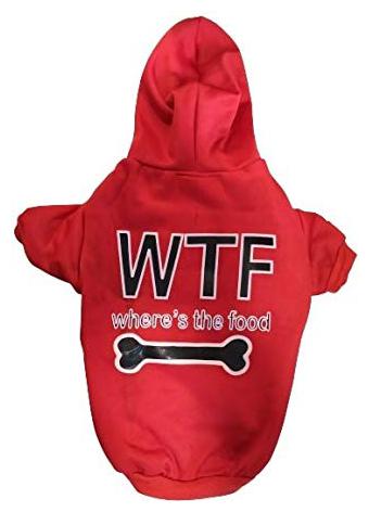 

Pets Empire Where s My Food Dog Coats Chihuahua Clothes Sweatshirt Pet Puppy Cat Jacket (14 Inch Red)
