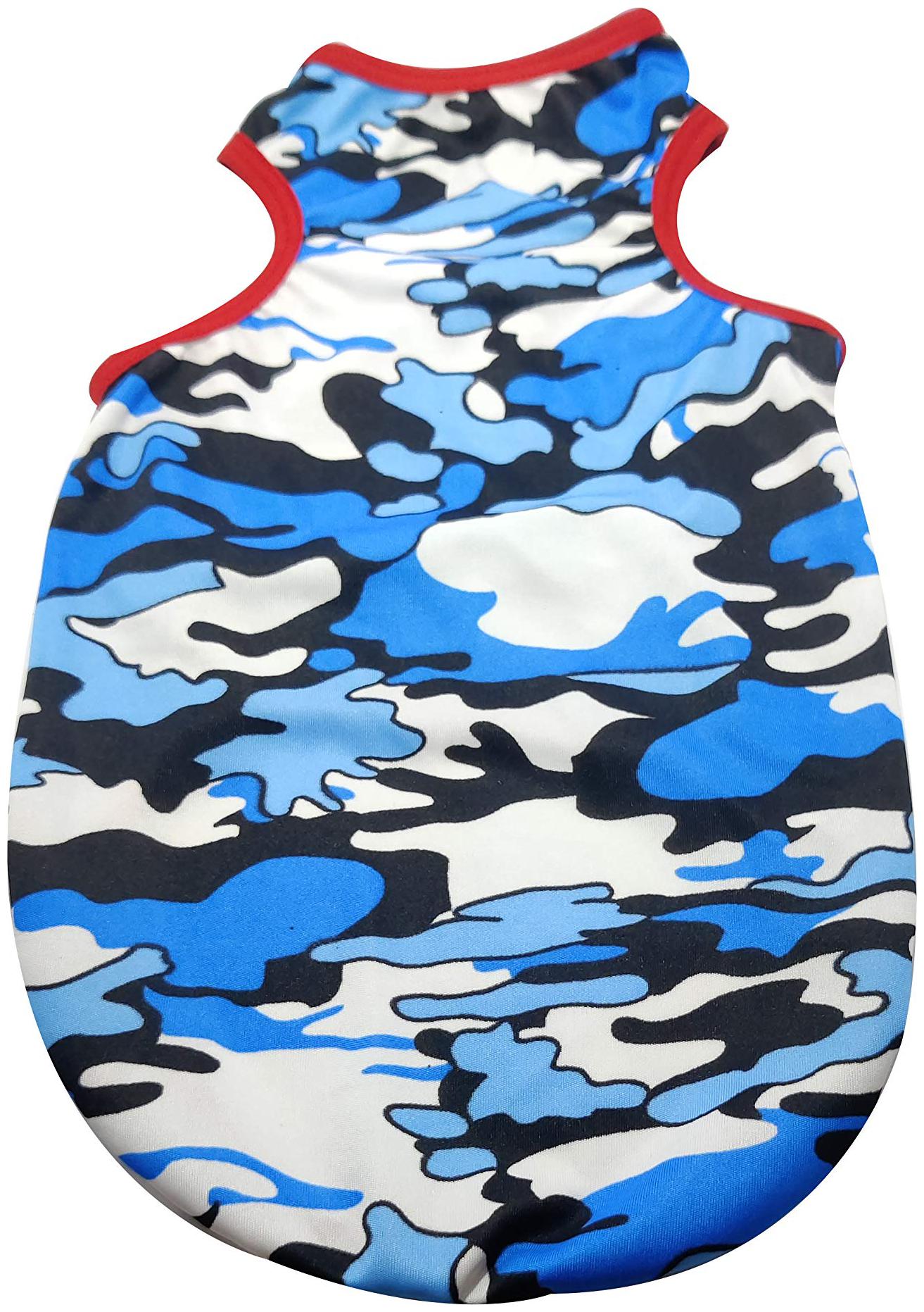 

Pets Empire Summer Dog Cat Printed Clothes Breathable Vest Puppy Pet T-Shirt Chihuahua 1 Piece (26 Inch Sky Blue)