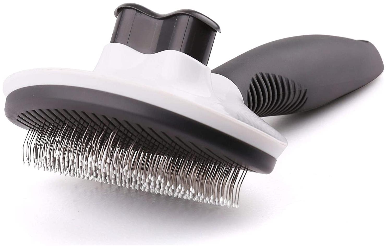 

Pets Empire Self Cleaning Slicker Brush for Dogs and Cats Stainless Steel Pet Grooming Brushes Pin Hair Shedding Comb with Grip Handle Reducing Shedding 1 Piece (Color May Vary) (Large)