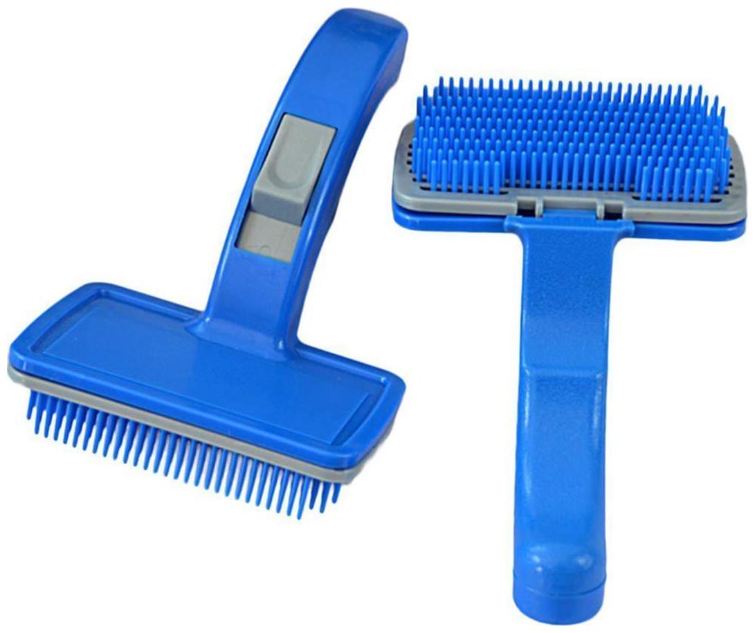 

Pets Empire Dog Cat Self Cleaning Slicker Brush Comb Gently Removes Loose Undercoat Mats and Tangled Hair (Medium)