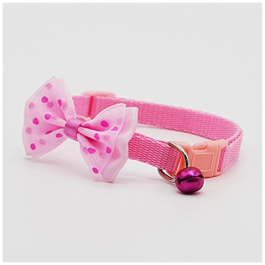 

Pets Empire Pet Collar Adjustable Bow-Tie Dog Cat Collar With Bell Breakaway Buckle Bowknot 1 Piece - Color May Vary