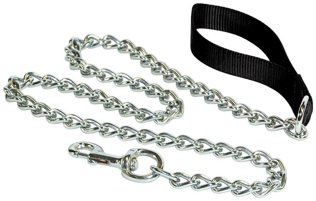 

Pets Empire Dog Chain leash with Nylon handle(Color May Vary) Dog leash (Large ) 1 pcs