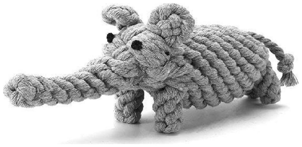 

Pets Empire Dog Rope Toy Cotton Durable Chew Toys For Teething Chewing Puppy Small Medium Dogs (Elephant)