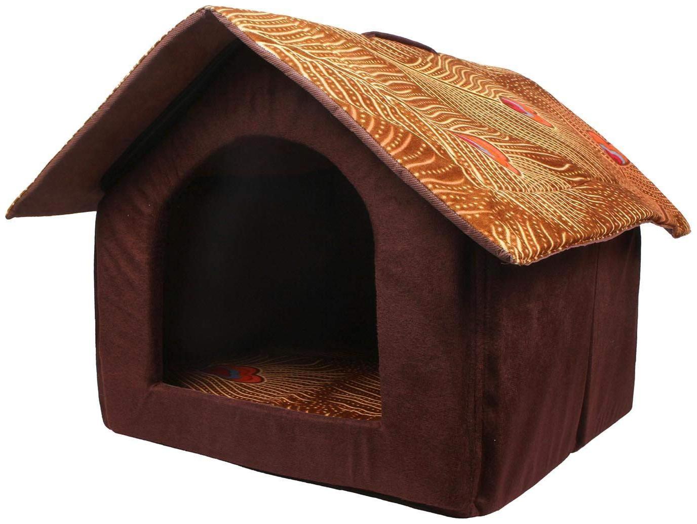 

Pets Empire Designer Printer Velvet Fabric Dog House Foldable Pet Hut Pack of 1