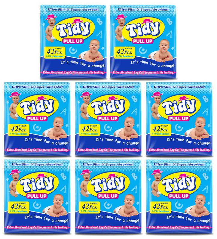 

PH Tidy Baby Diapers Pants Medium 42 Pcs ( Pack of 8)