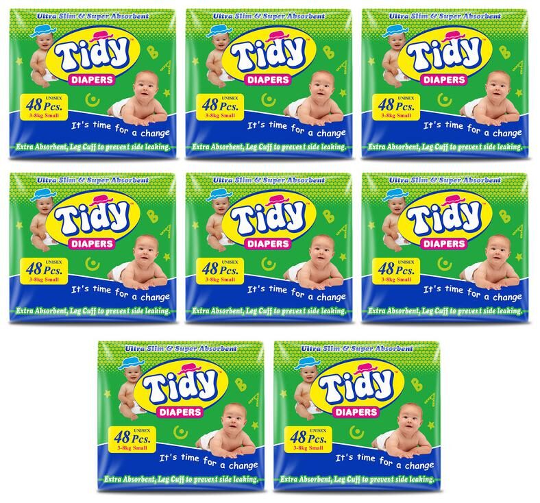 

PH Tidy Baby Diaper Small 48 Pcs ( Pack of 8)