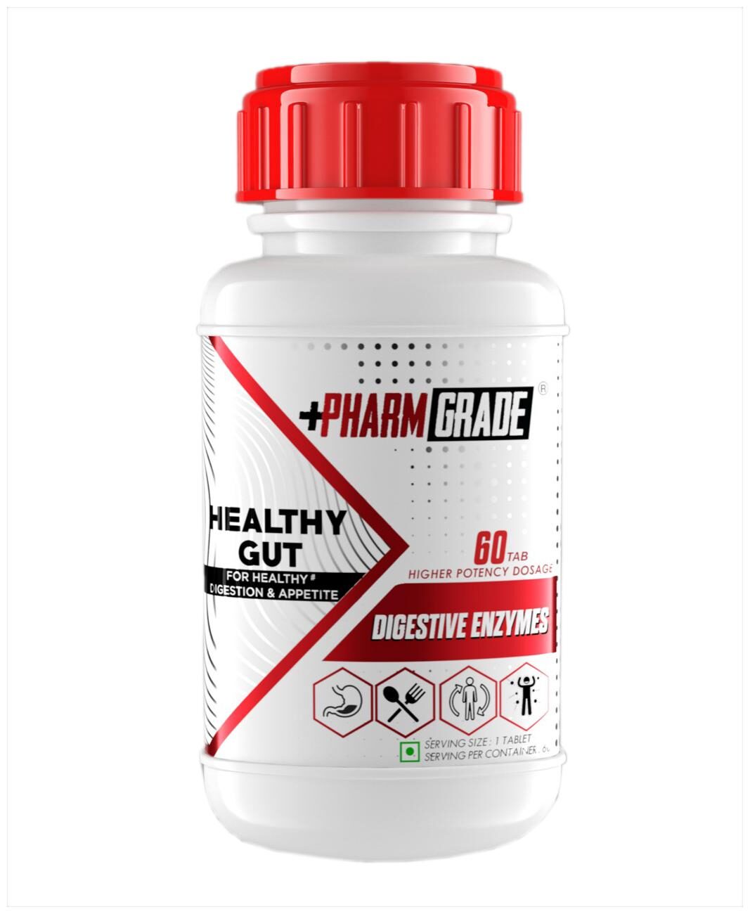 

Pharmgrade Healthy Gut Digestive Enzymes Supplements 60 Tablet