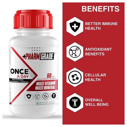 

Pharmgrade Multivitamin Multimineral Supplements For Boosting Immunity 60 Tablets