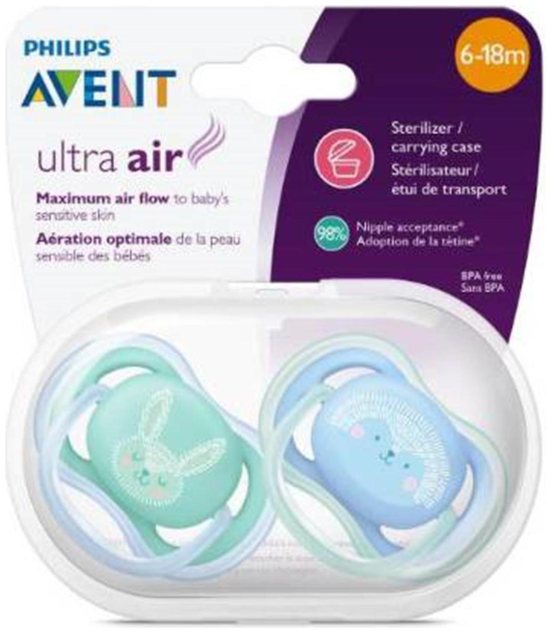 

Philips Avent Pacifier For Boy 6-18 Months Pack Soother (Blue Green)(Pack of 2)