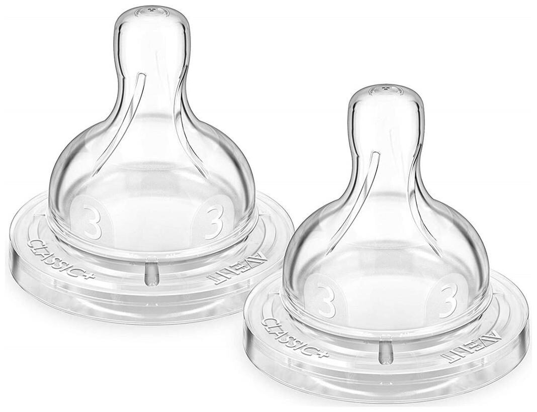 

Philips Avent SCF633 27-2 Classic Medium Flow Teat 3 Holes 3m (Pack of 2)