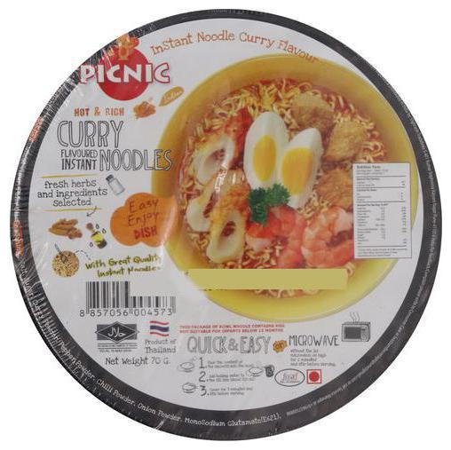 

Picnic Instant Noodles - Hot Rich Curry Flavoured 70 g