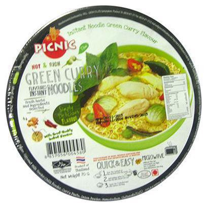 

Picnic Instant Noodles - Hot Rich Green Curry Flavour 70 g
