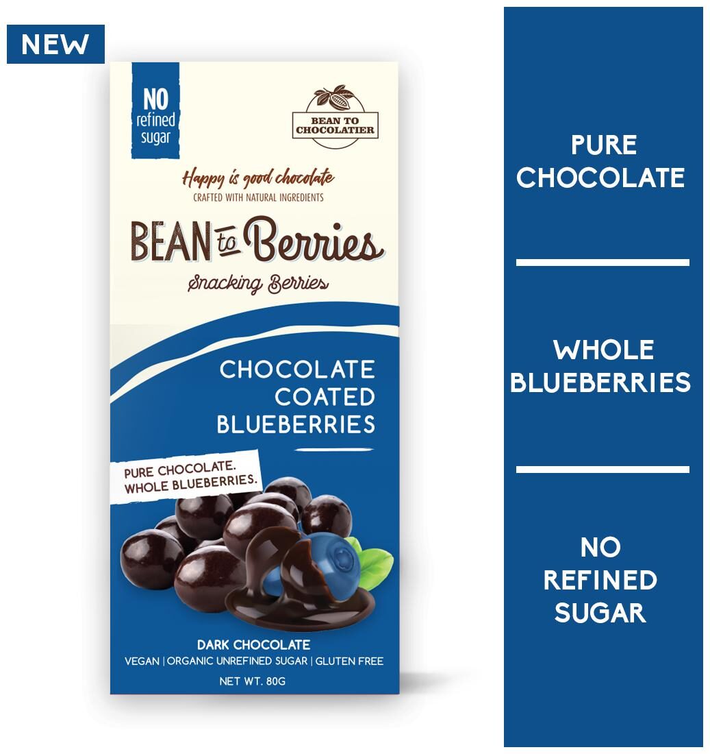 

Pink Harvest Farms BeanTo Berries Chocolate Coated Blueberries 80 g Pack of 1