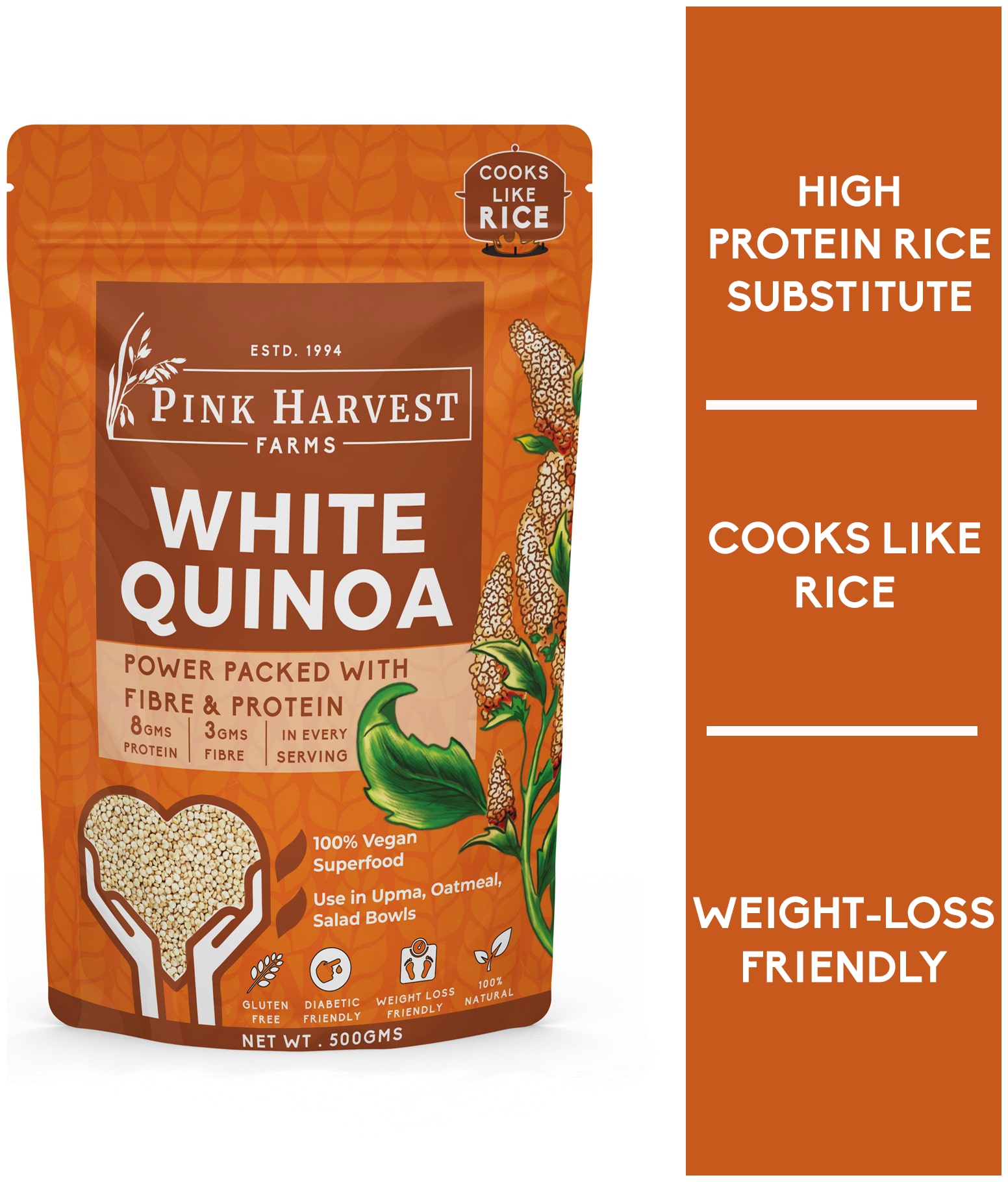 

Pink Harvest Farms White Quinoa 500g