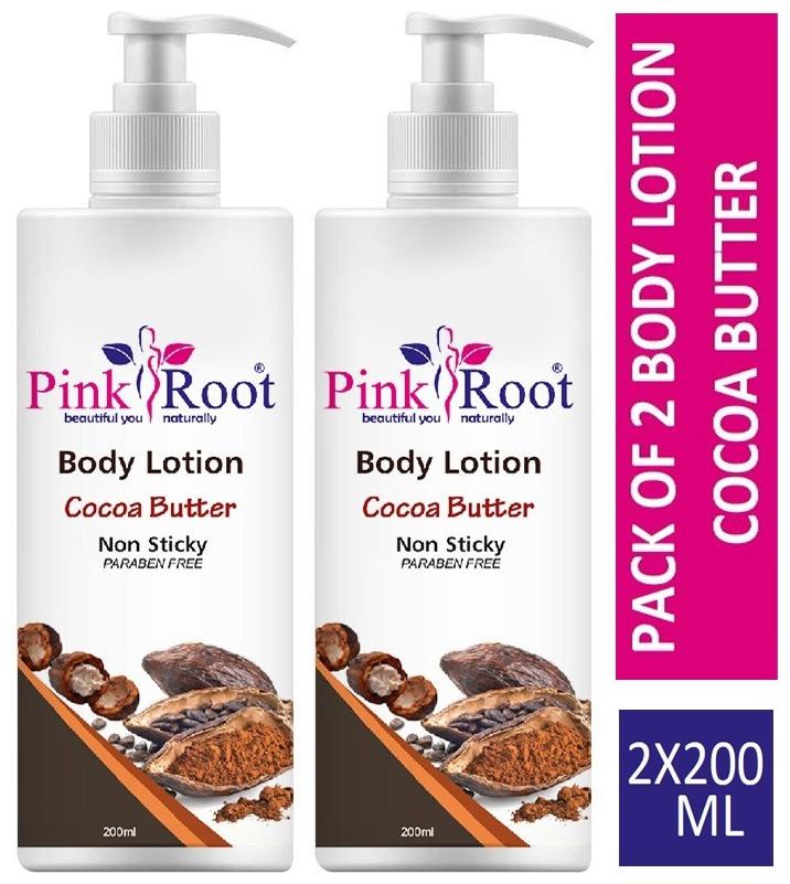 

Pink Root Body Lotion Cocoa Butter 200ml (Pack of 2)