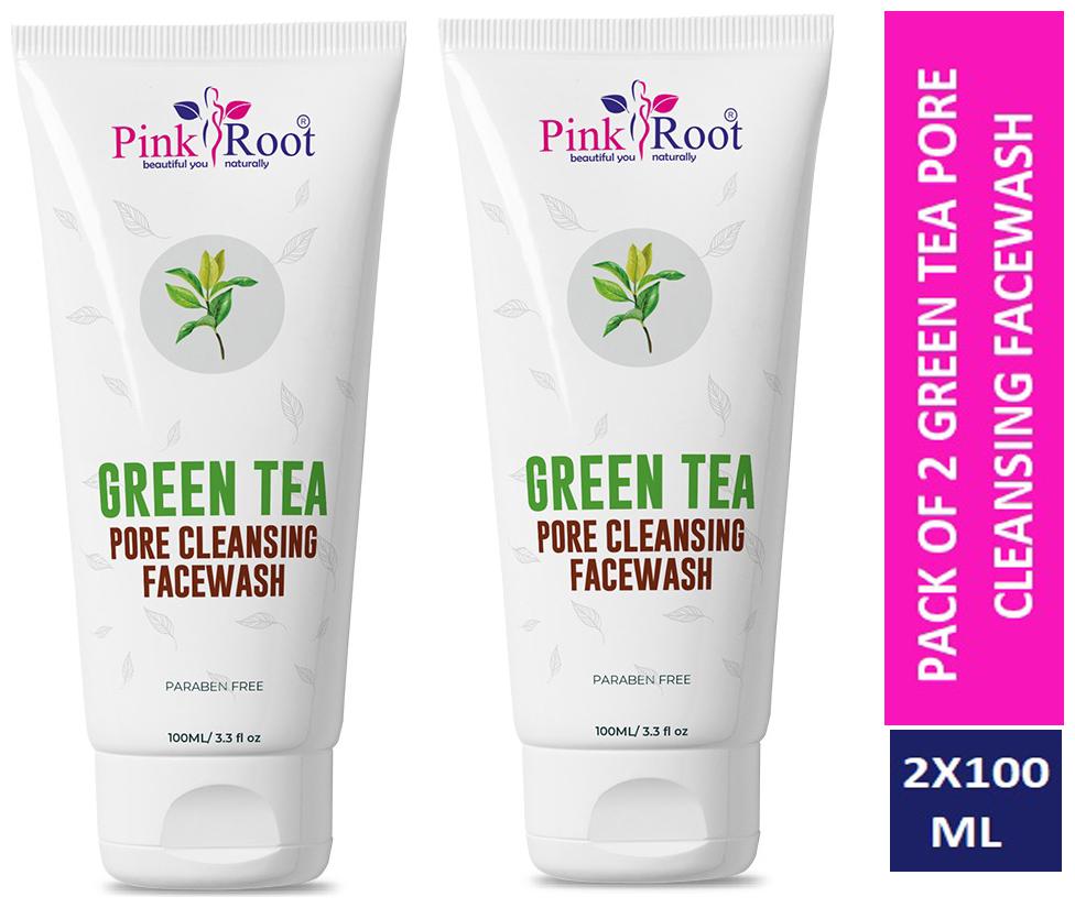 

Pink Root Green Tea Pore Cleansing Face Wash 100ml each (Pack of 2)
