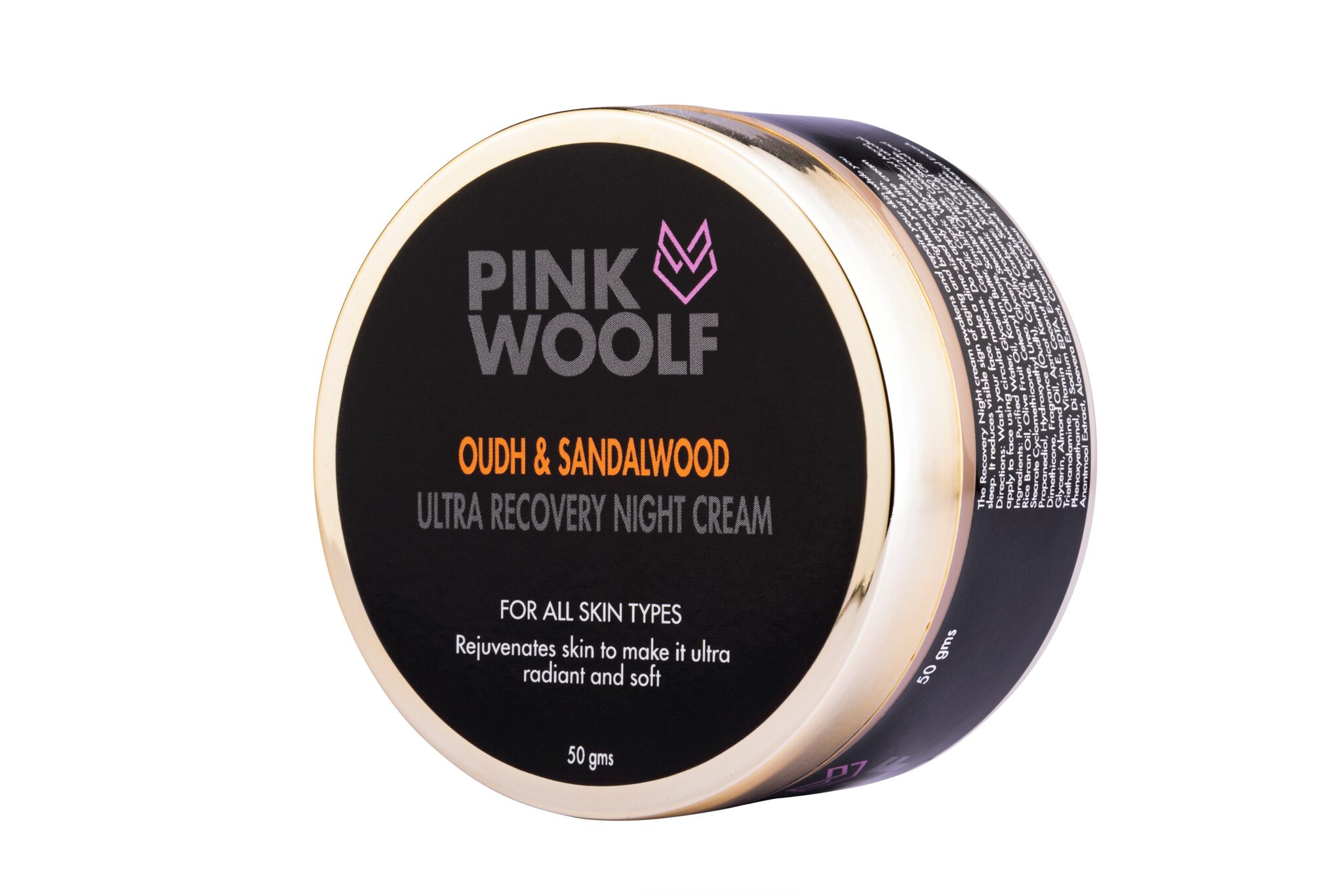 

Pink Woolf Ultra Recovery Night Cream Oudh Sandalwood for Men Women 50 g