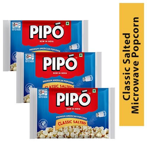 

PIPO Classic Salted Microwave Popcorn-90g( Pack of 3)