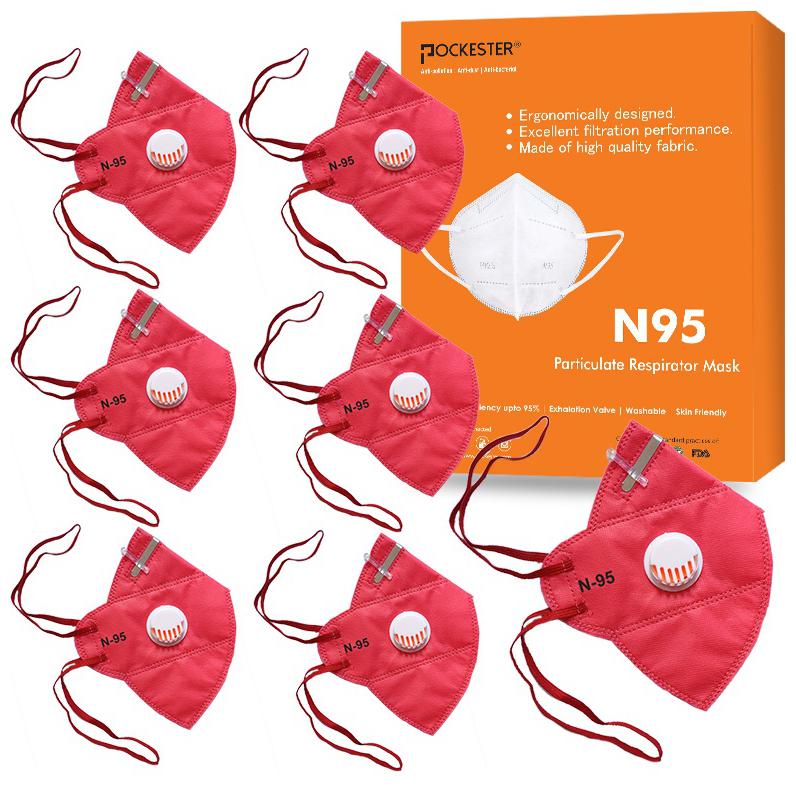

Pockester Anti Pollution Activate Health N95 5 Layer Mask With Respirator - Pink ( Pack of 7 )