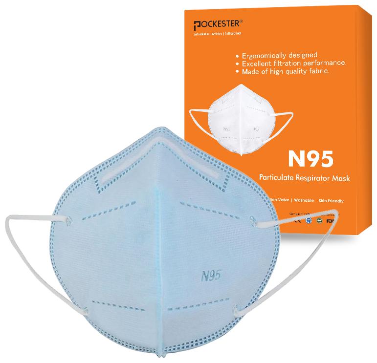 

Pockester Anti Pollution Activate N95 5 Layer Blue ( Pack of 1 )