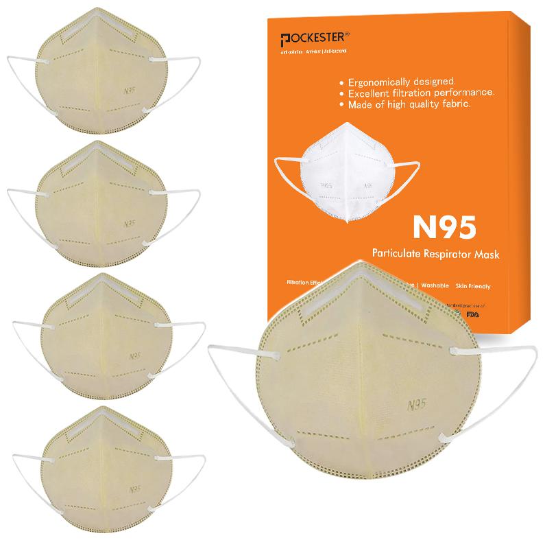 

Pockester Anti Pollution Activate N95 5 Layer Yellow ( Pack of 5 )