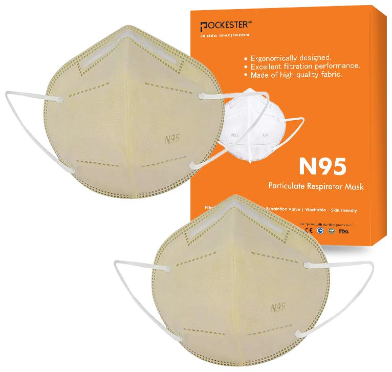 

Pockester Anti Pollution Activate N95 5 Layer Yellow ( Pack of 2 )