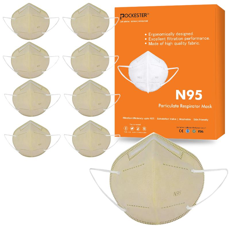 

Pockester Anti Pollution Activate N95 5 Layer Yellow ( Pack of 9 )