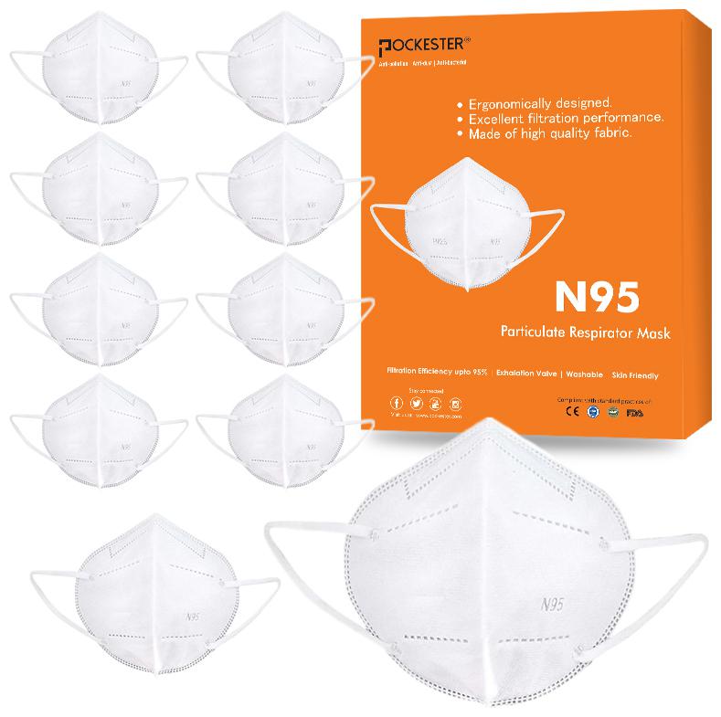 

Pockester Anti Pollution Activate N95 5 Layer White ( Pack of 10 )