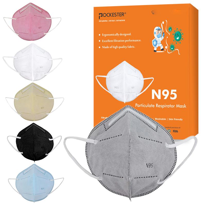 

Pockester Anti Pollution Activate N95 5 Layer Multicolor ( Pack of 6 )