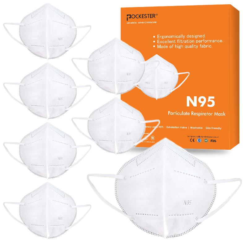 

Pockester Anti Pollution Activate N95 5 Layer White ( Pack of 7 )