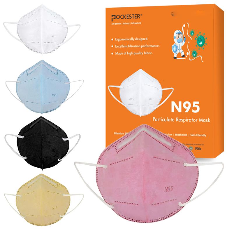 

Pockester Anti Pollution Activate N95 5 Layer Multicolor ( Pack of 5 )