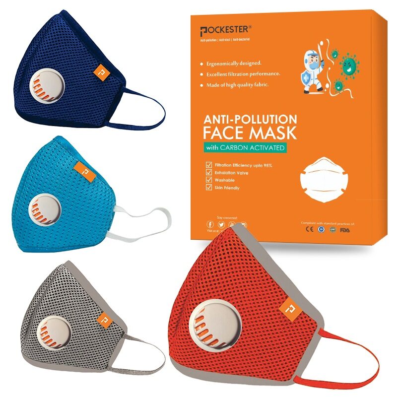 

Pockester Cotton Face Mask With Earloop M Size (Pack of 4)