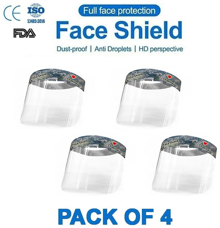 

Pockester I Love Chennai Face Shield Mask Full Face Protection (Pack Of 4)