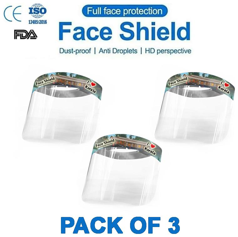 

Pockester I Love Kerala Face Shield Mask Full Face Protection (Pack Of 3)