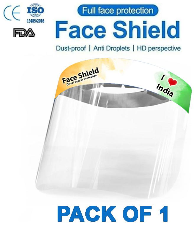 

Pockester I Love India Face Shield Mask Full Face Protection (Pack Of 1)