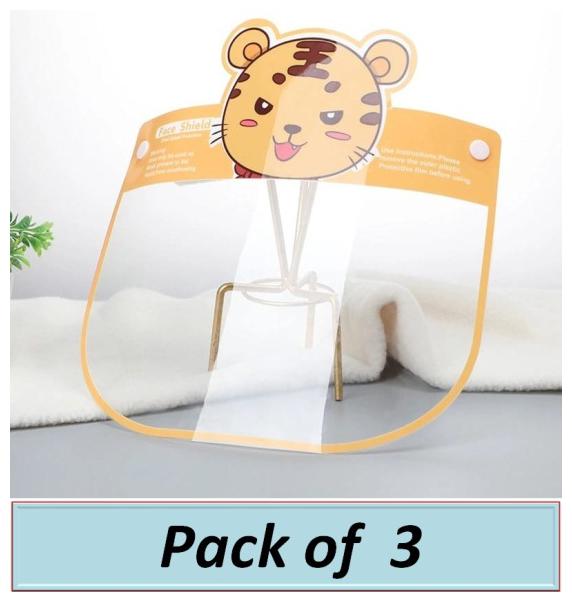 

Pockester KIDS Face Shield Mask Full Face Protection-Yellow Cat (Pack of 3)